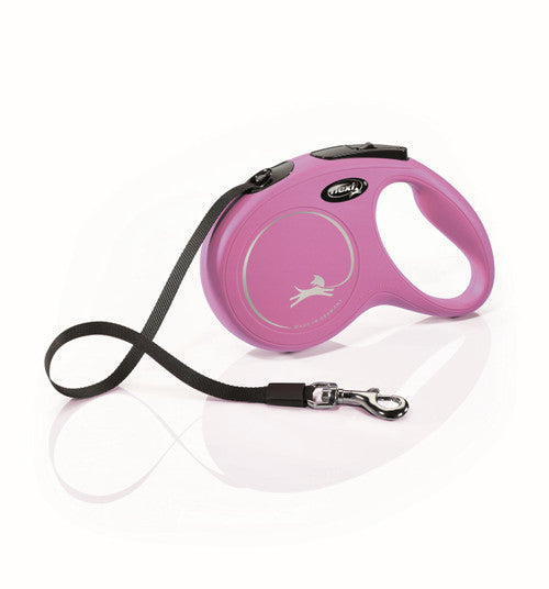Flexi Classic Nylon Cord Dog Leash Pink 16ft MD up to 55lb