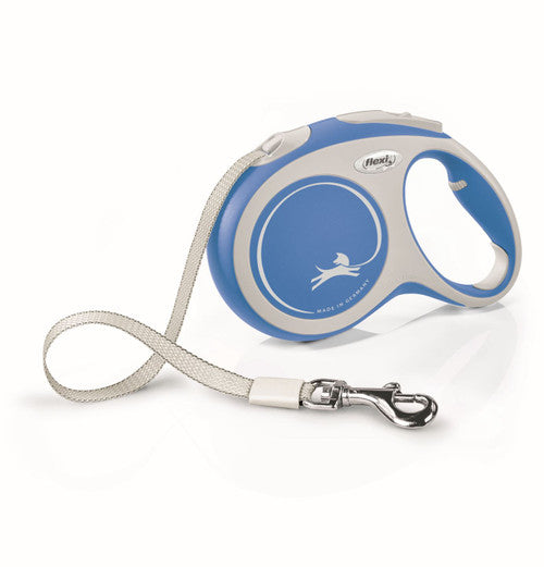 Flexi New Comfort Retractable Tape Dog Leash Blue 16ft LG up to 132lb