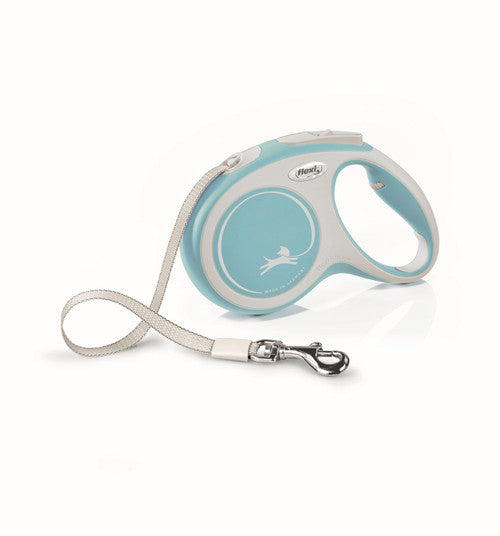 Flexi New Comfort Retractable Tape Dog Leash Blue 16ft MD up to 55lb