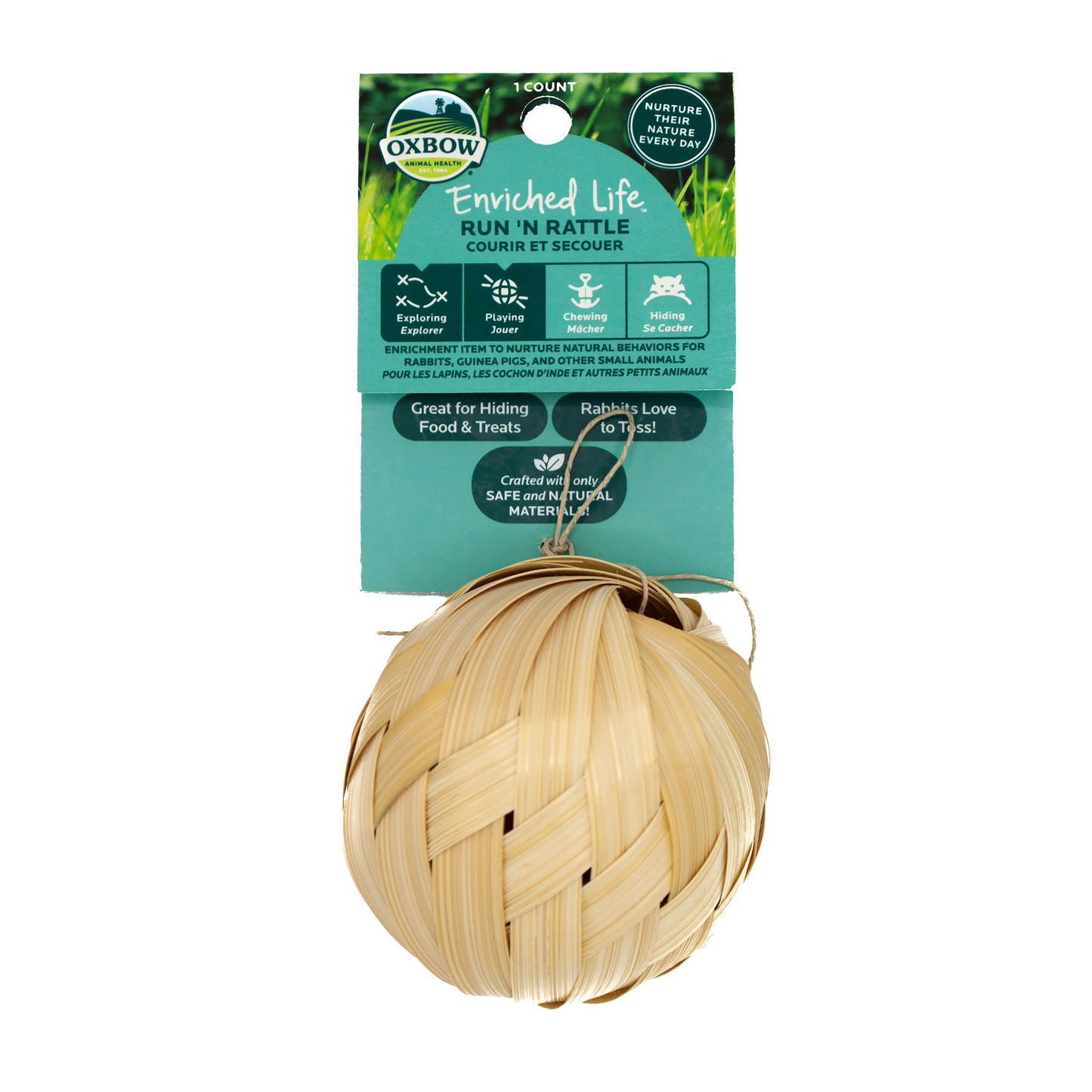 Oxbow Animal Health Enriched Life Run 'n Rattle Small Animal Toy 744845968568