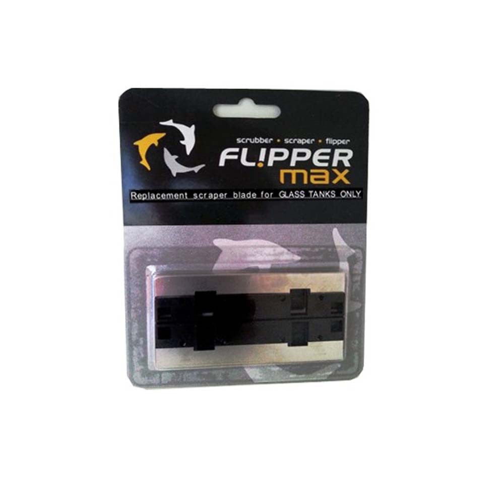 Flipper Cleaner Stainless Steel Replacement Blades for Glass Aquariums Black Max 2 Pack