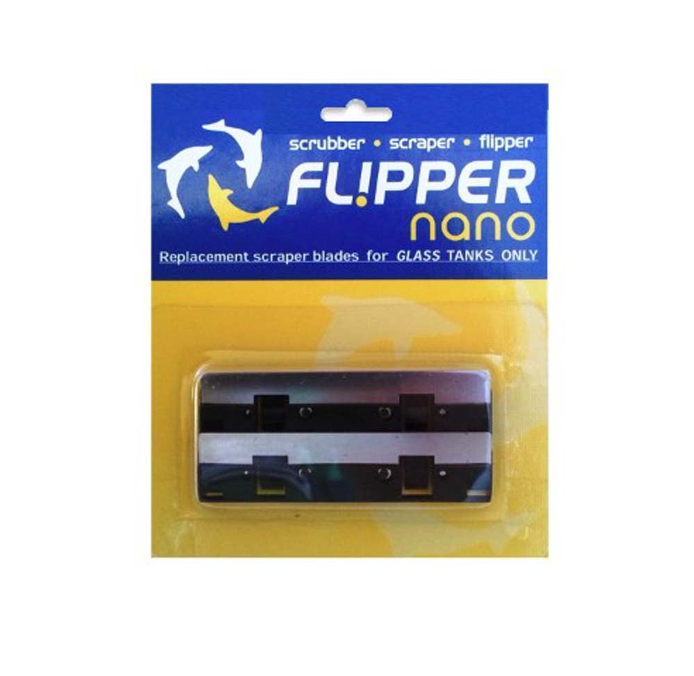 Flipper Cleaner Stainless Steel Replacement Blades for Glass Aquariums Black Nano 2 Pack