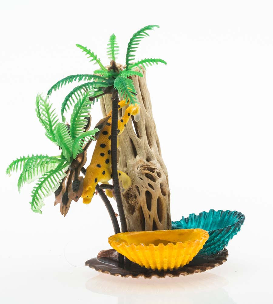 Florida Marine Research Colored Shellfeeder Stand with Palm Tree Multi-Color