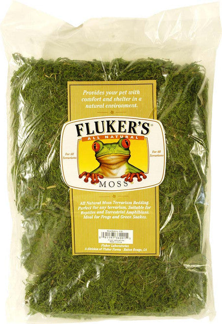 Fluker’s All Natural Moss Bedding Substrate Green 4qt SM - Reptile