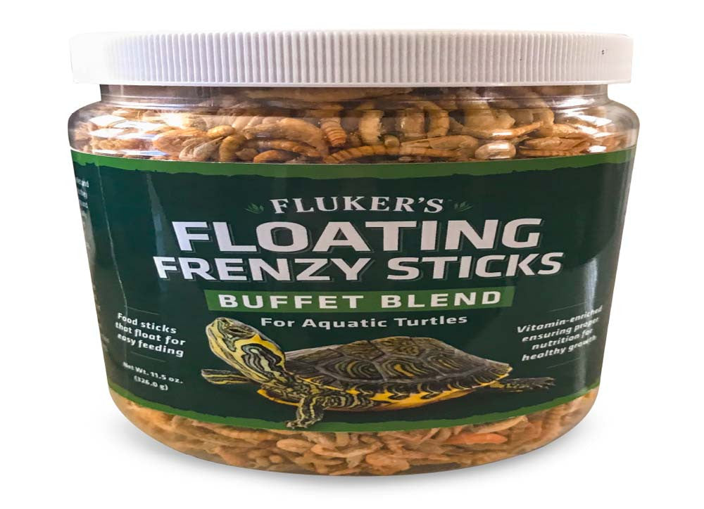 Fluker's Buffet Blend Aquatic Turtles Floating Frenzy Sticks Freeze Dried Food 11.5 oz