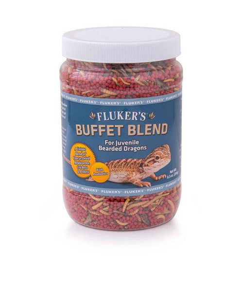 Fluker’s Buffet Blend Juvenile Bearded Dragon Formula Freeze Dried Food 8.5 oz - Reptile