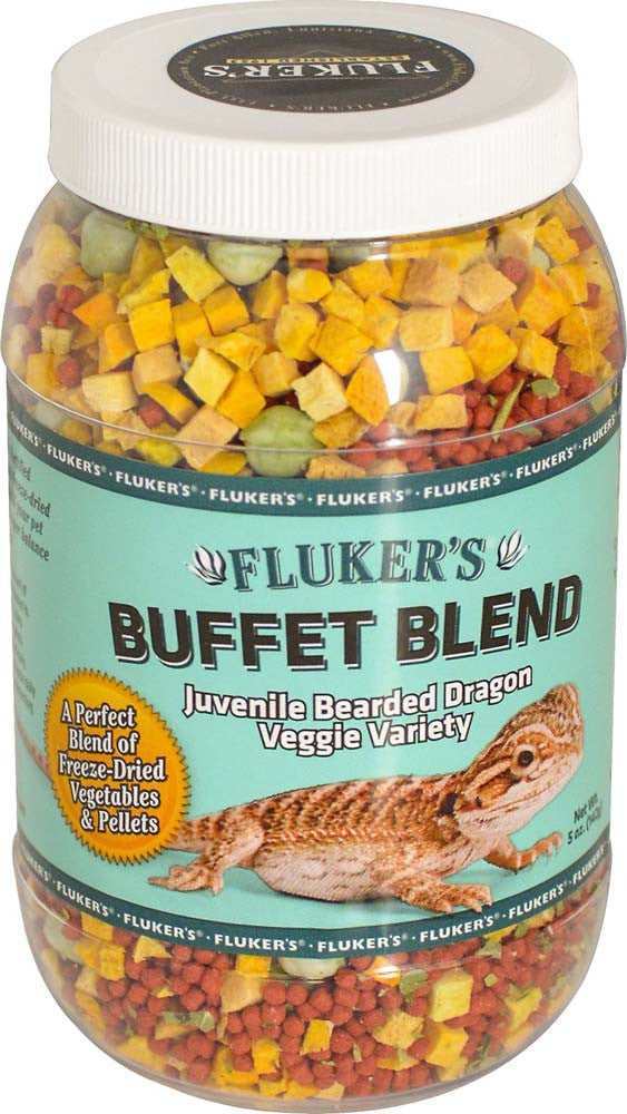 Fluker's Buffet Blend Juvenile Bearded Dragon Veggie Variety Freeze Dried Food 5 oz