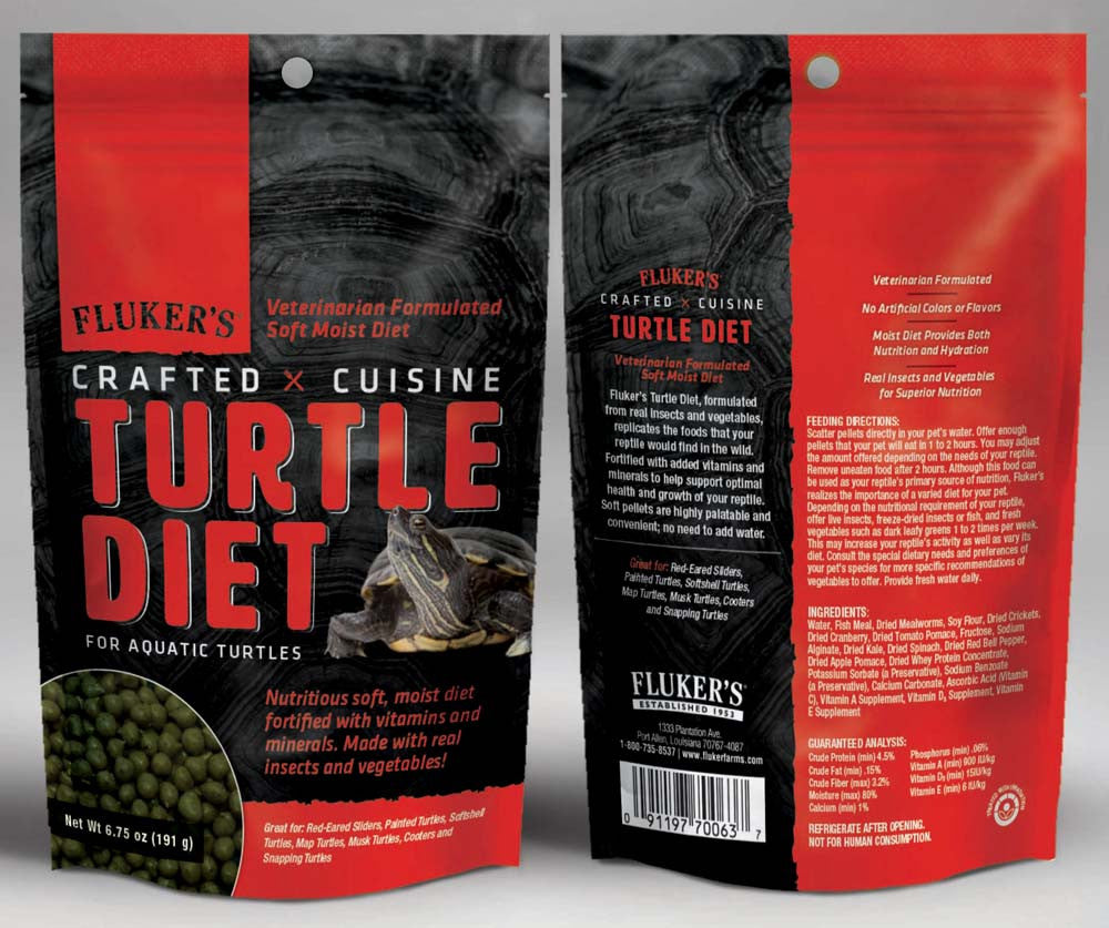 Fluker's Crafted Cuisine Aquatic Turtle Diet Dry Food 6.75 oz