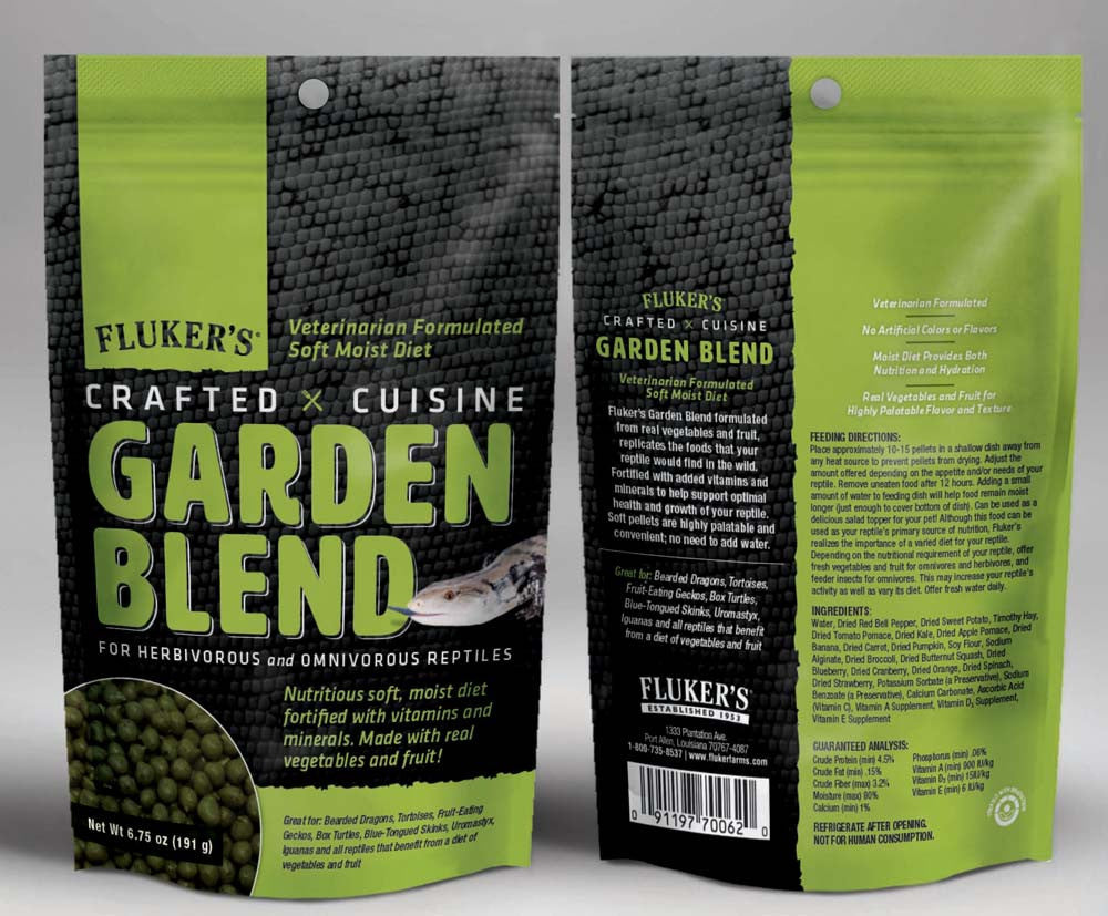 Fluker's Crafted Cuisine Garden Blend Dry Food 6.75 oz