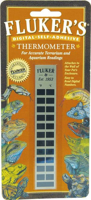 Fluker’s Digital Self - Adhesive Thermometer White - Reptile