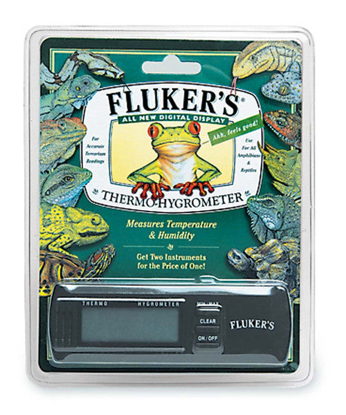 Fluker’s Digital Thermo - Hygrometer Black - Reptile