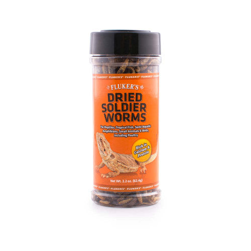 Fluker’s Dried Soldier Worms 2.2 oz - Reptile