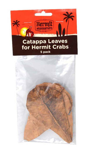 Fluker’s Hermit Crab Catappa Leaves Brown 5 Pack - Reptile