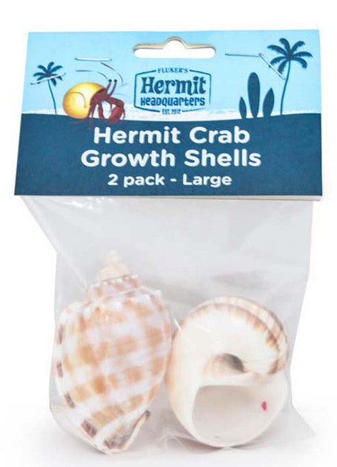 Fluker’s Hermit Crab Growth Shells Assorted 2pk LG - Reptile