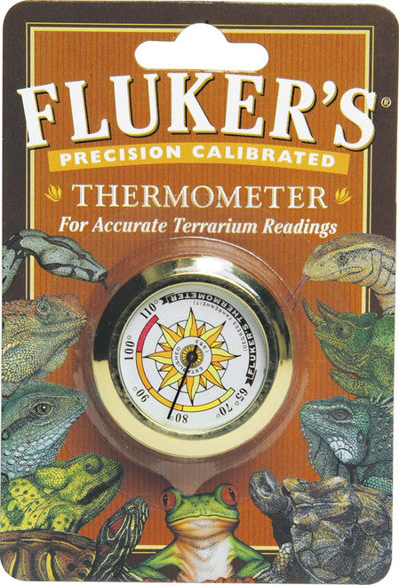 Fluker’s Precision Calibrated Round Thermometer Beige - Reptile