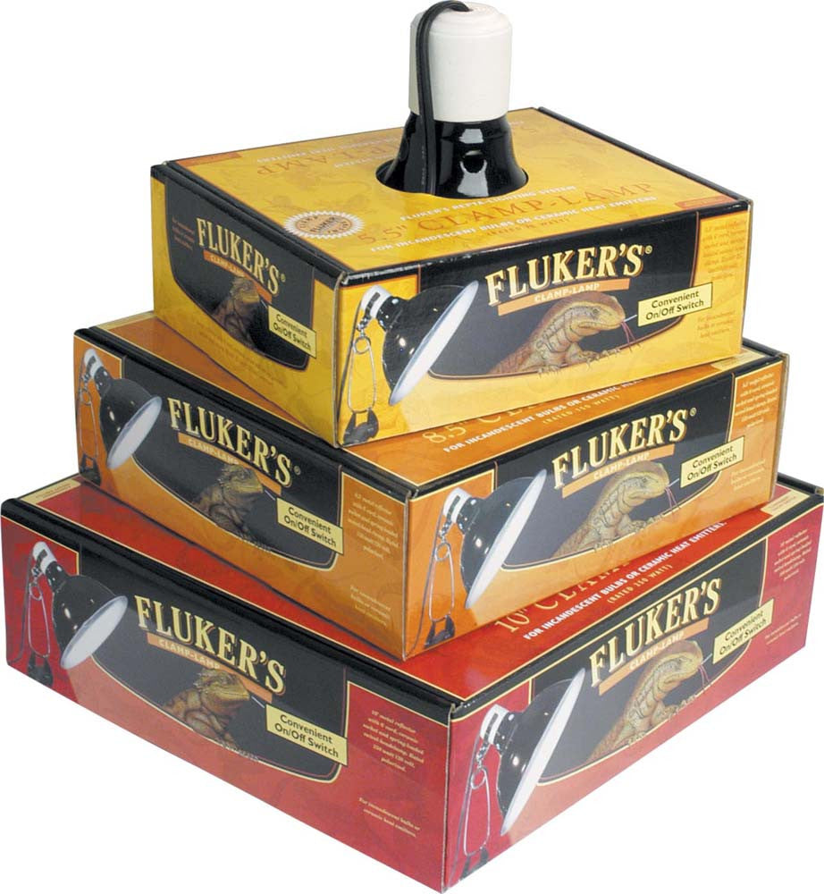 Fluker's Repta-Clamp Lamp with Switch Black 10 in