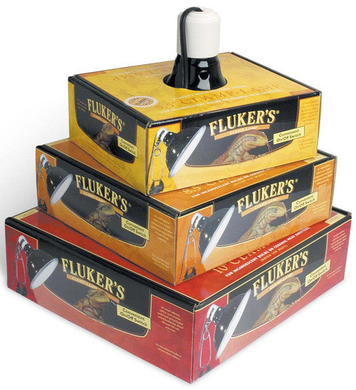 Fluker’s Repta - Clamp Lamp with Switch Black 5.5 in - Reptile