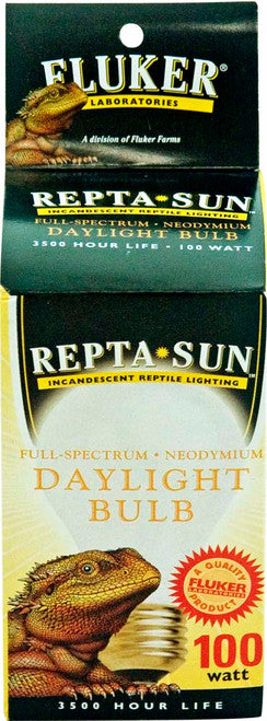 Fluker’s Repta - Sun Full - Spectrum Neodymium Daylight Bulb 100 Watts - Reptile