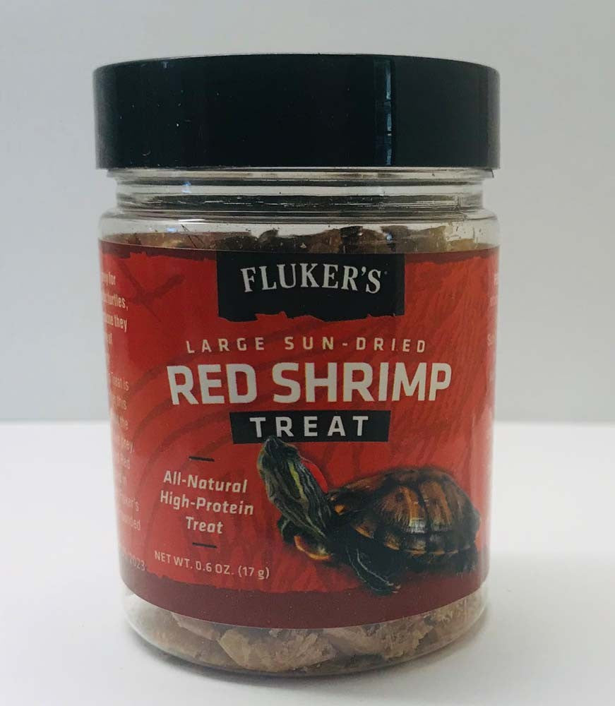 Fluker's Sun-Dried Red Shrimp Reptile Treat .6 Ounces