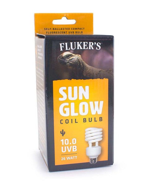 Fluker’s Sun Glow 10.0 UVB Desert Coil Bulb White 26 Watt - Reptile