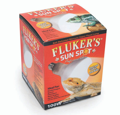 Fluker’s Sun Spot Mercury Vapor Bulb White 100 Watt - Reptile