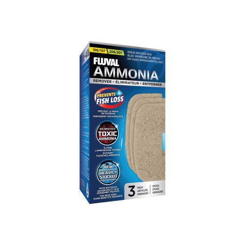 Fluval 107/207 Ammonia Remover Pad 3 pcs - Aquarium