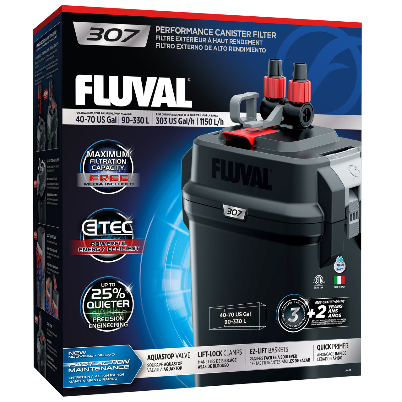 Fluval 307 External Filter 015561104463