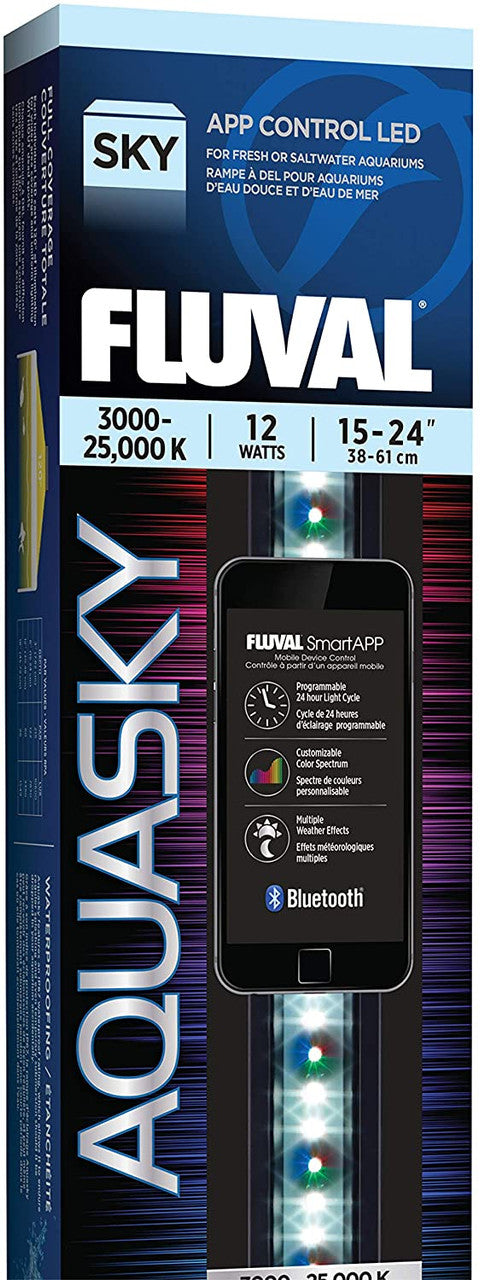 Fluval AquaSky LED 2.0 (RGB+W), 12w 15-24" 015561145312