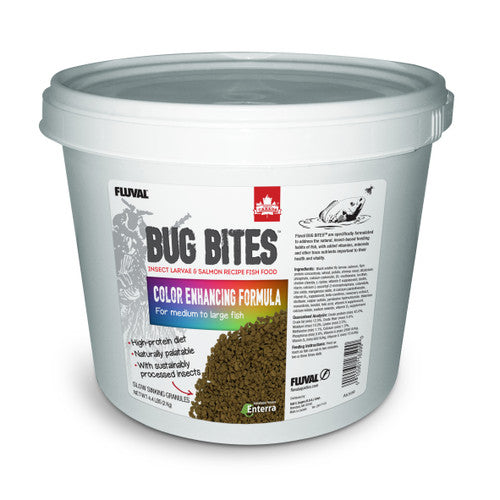 Fluval Bug Bites Color Enhancer Granules 4.4 lb - Aquarium