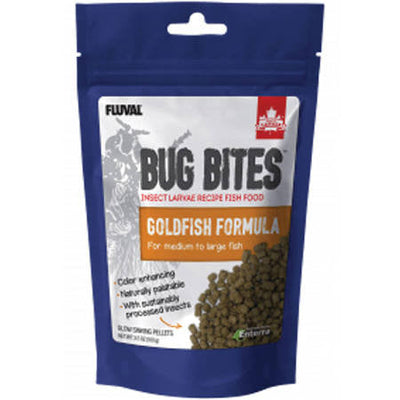 Fluval Bug Bites Medium Large Goldfish Pellets 3.53oz A6584{L + 7} - Aquarium