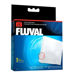Fluval C3 Poly Foam Pad 3 Pack 14009{L + 7} - Aquarium