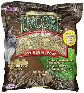 FM Brown's Encore Classic Rabbit Food 4lb {L+1} 423107 042934540320