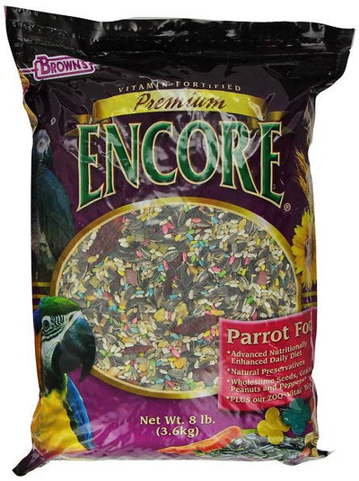 FM Brown's Encore Premium Parrot Food 8lb C=4 {L-1} 423308 042934511580