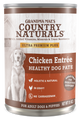 Grandma Mae's Country Naturals Healthy Dog Pate Wet Dog Food Chicken Entrée 12ea/13 oz 850042318140