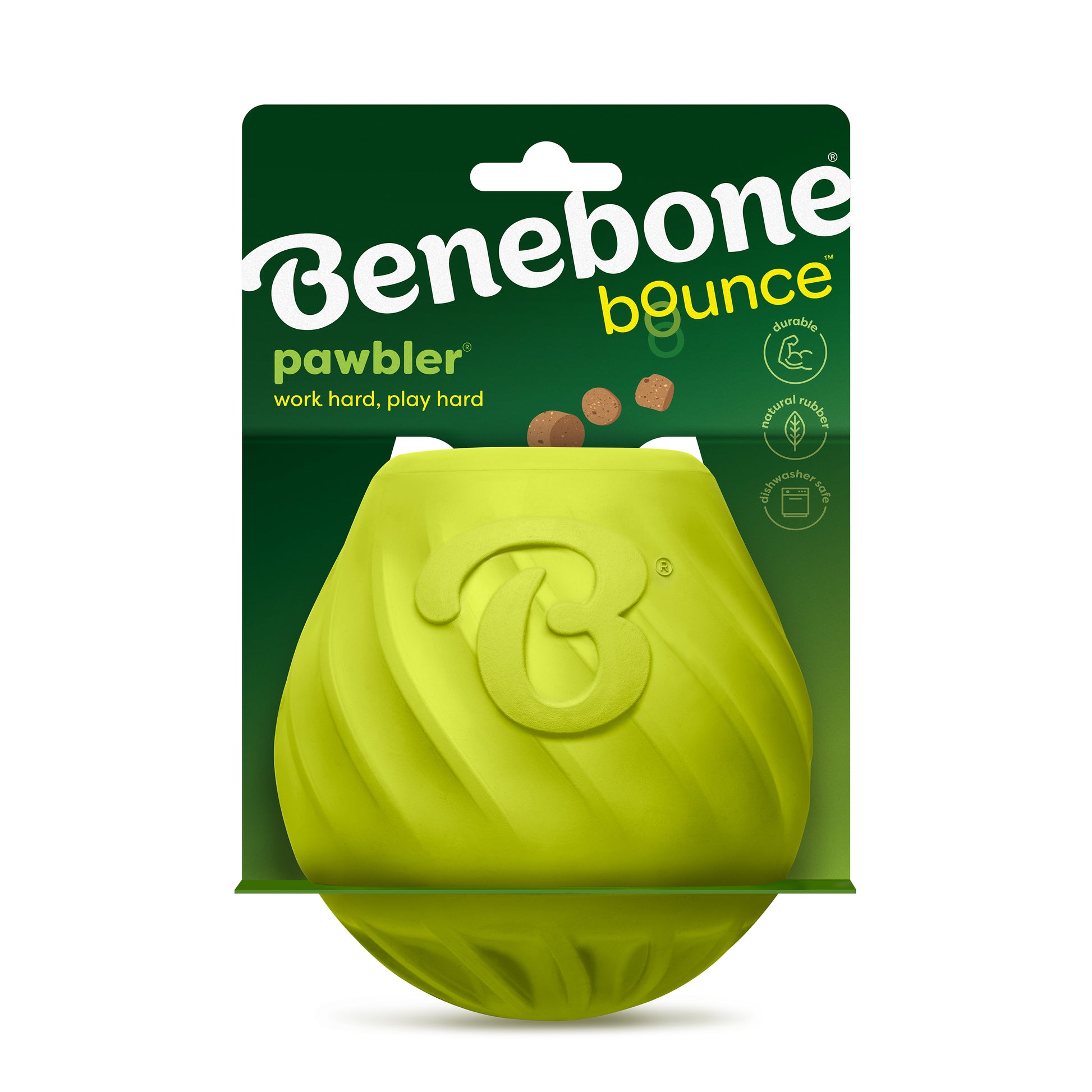 Benebone Holiday Rubber Pawbler Treat Dispenser Dog Toy Medium/Large 810054210702