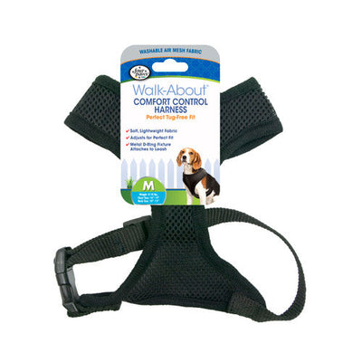 Four Paws Comfort Control Dog Harness Black Medium