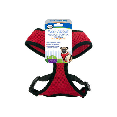 Four Paws Comfort Control Dog Harness Red Large