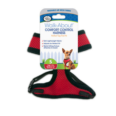 Four Paws Comfort Control Dog Harness Red Small