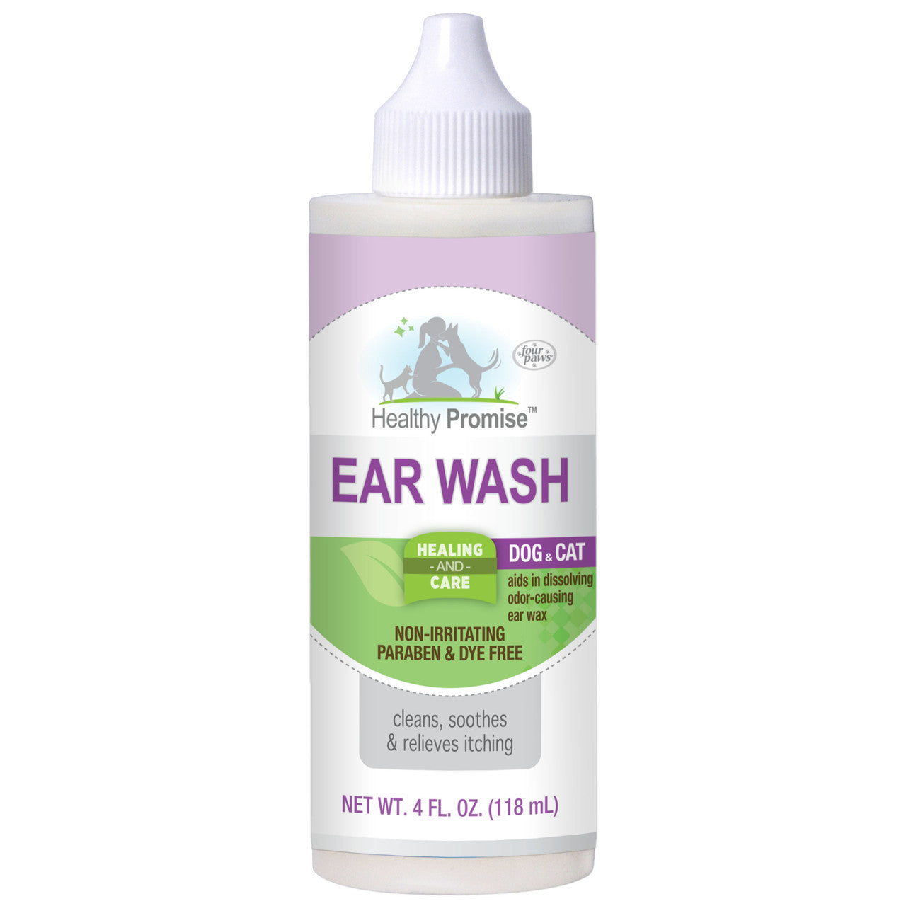 Four Paws Healthy Promise Pet Ear Wash for Dogs and Cats 4 oz.