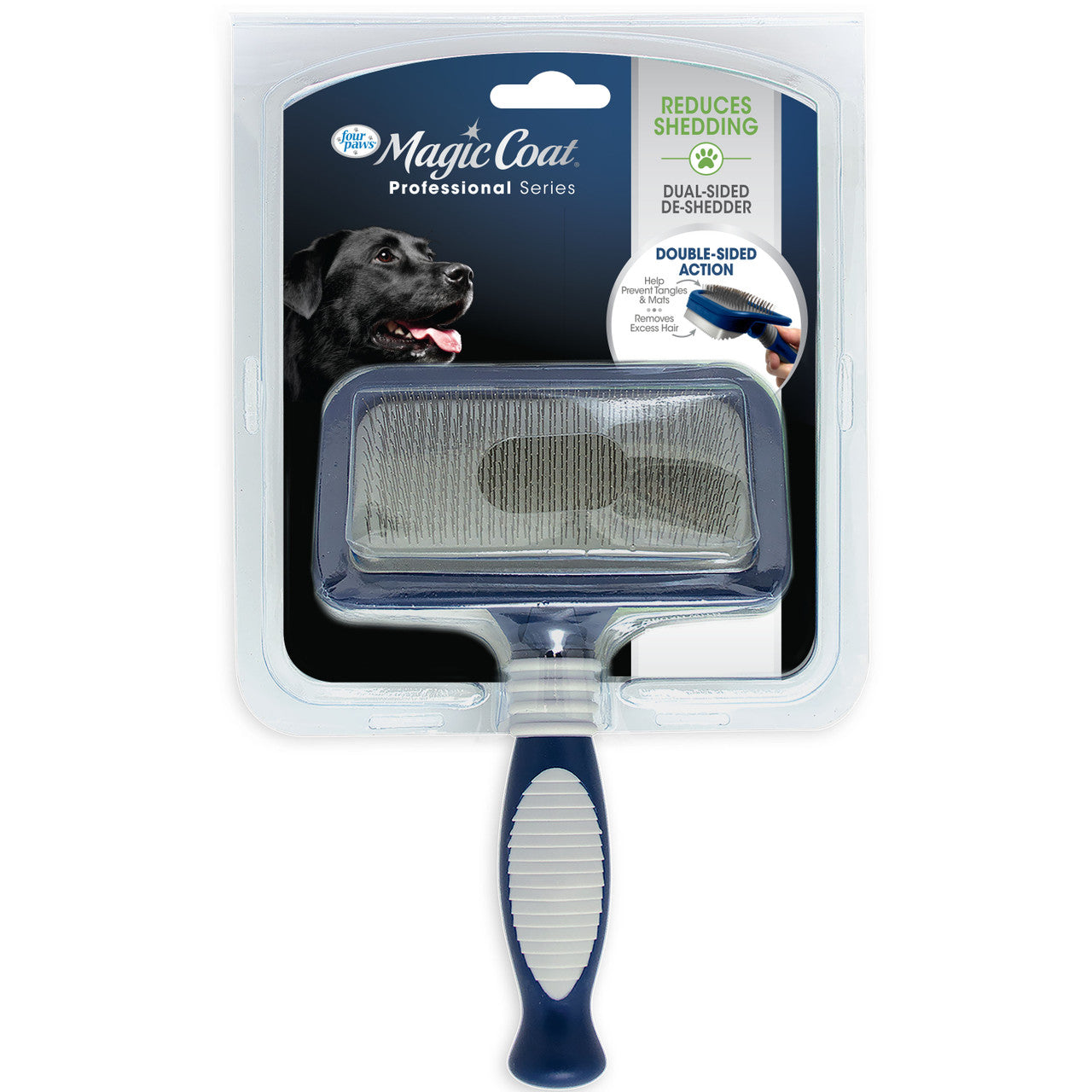 Four Paws Magic Coat Professional Series Dual-Sided Deshedder for Dogs