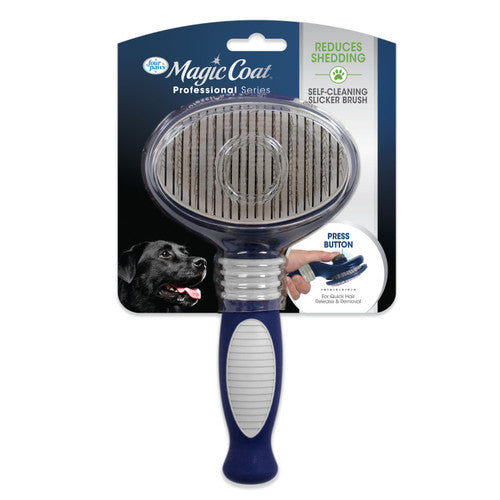 Four Paws Magic Coat Professional Series Self - Cleaning Slicker Brush - Dog