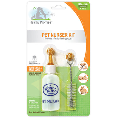 Four Paws Pet Nursing Kit - Bottle and Brush Nurse Kit 2 oz.