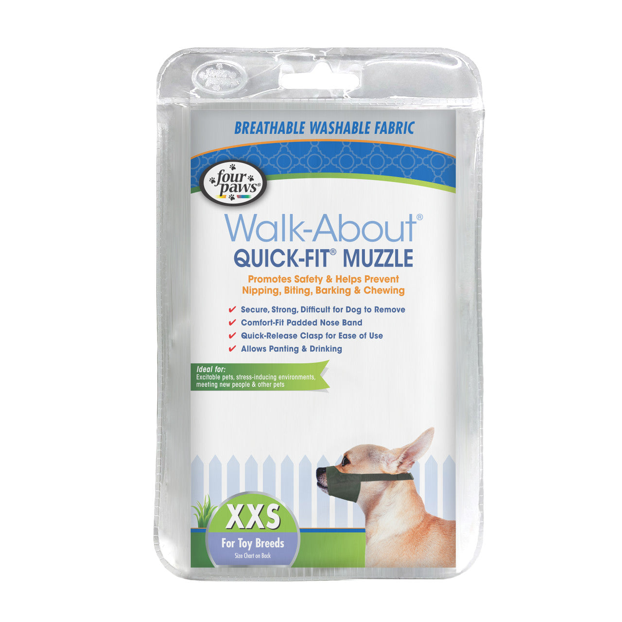 Four Paws Walk-About Quick-Fit Dog Muzzle 0-XX-Small