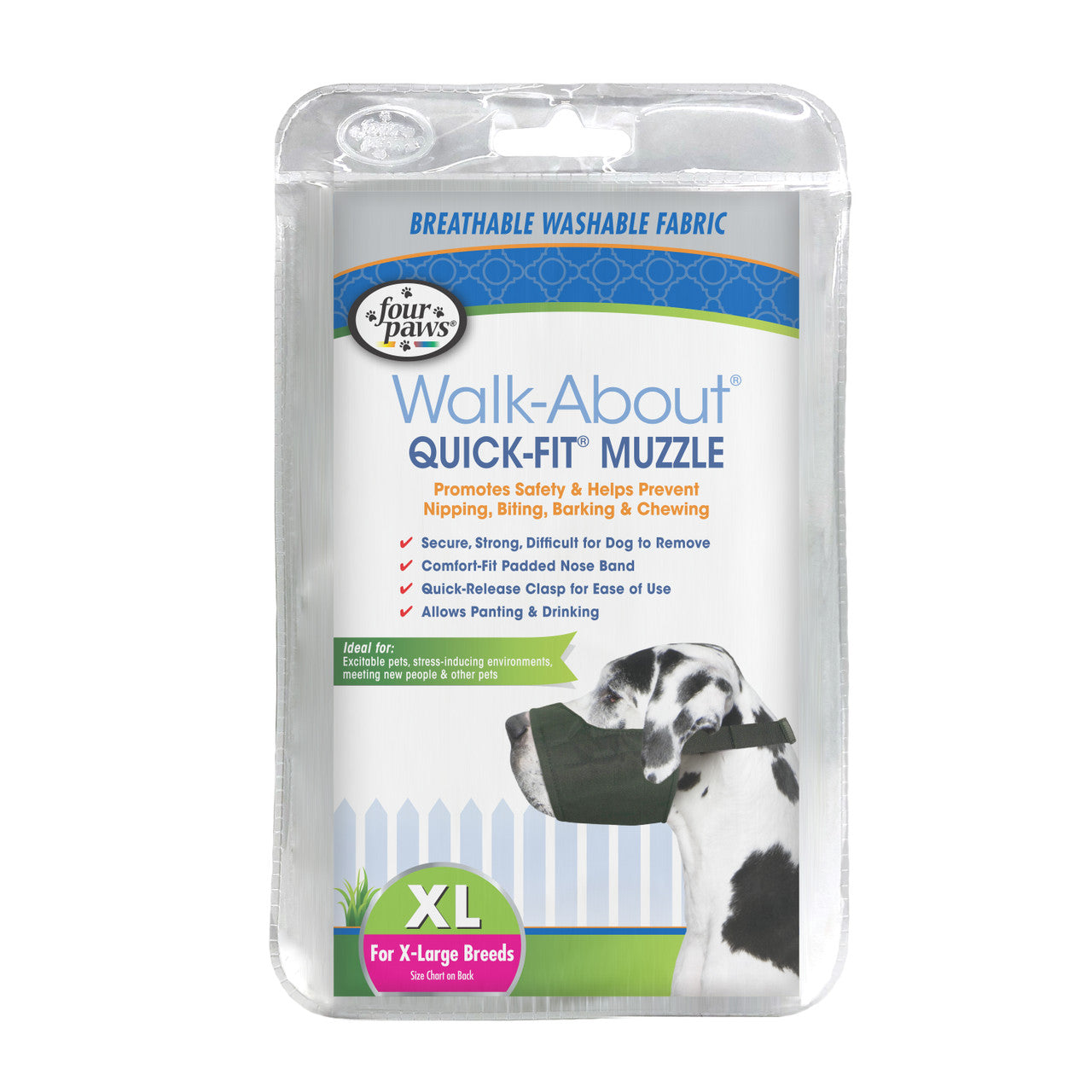Four Paws Walk-About Quick-Fit Dog Muzzle 5 - X-Large