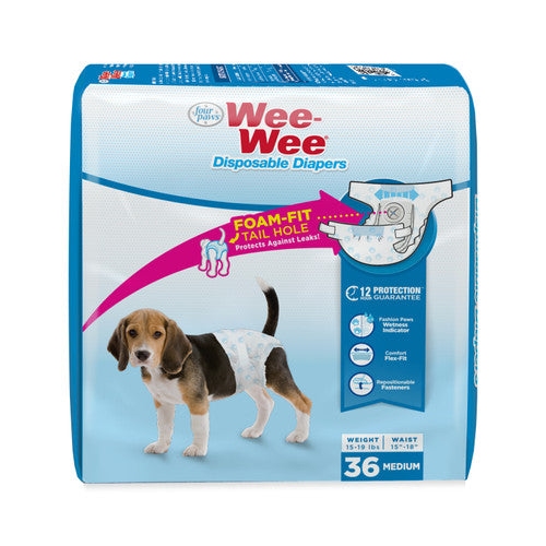 Four Paws Wee - Wee Disposable Dog Diapers Medium (36 Count)