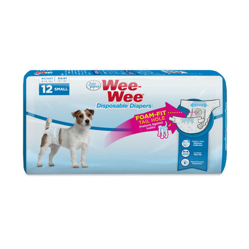 Four Paws Wee - Wee Disposable Dog Diapers Small (12 Count)