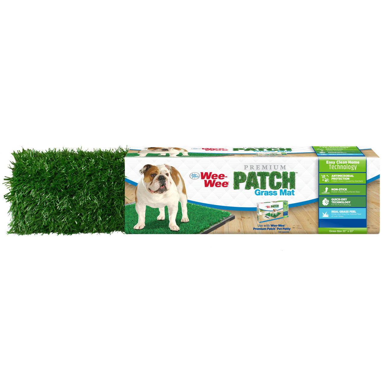 Four Paws Wee-Wee Premium Patch Grass Mat for Dogs, 22" x 23" (1 Count)