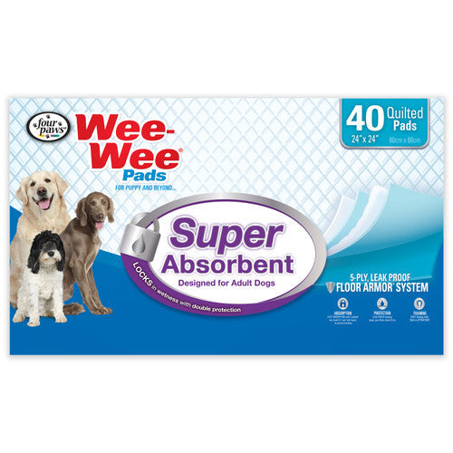 Four Paws Wee - Wee Super Absorbent Pads for Dogs 40 Count - Dog