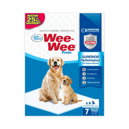 Four Paws Wee - Wee Superior Performance Dog Pee Pads Standard 7 Count