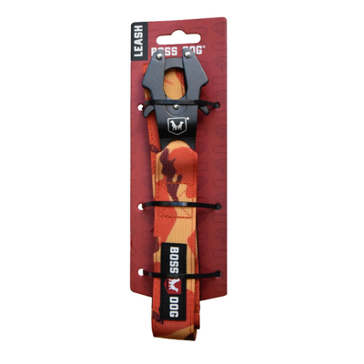Boss Dog Tactical Dog Leash Orange Camo 4 ft 850030579263